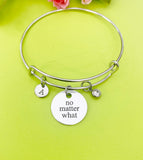 Silver No Matter What Bracelet, Option, Personalized Customized Monogram Jewelry, D312