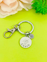 Silver Whistle Keychain Best Christmas Gifts for Coach Sport Team, Personalized Customized Monogram Jewelry, D155