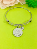 Silver Whistle Coach Bracelet, Best Christmas Gifts for Coach Team, Personalized Customized Monogram Jewelry, D156