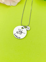 Silver Whistle Necklace, Best Christmas Gifts for Coach, Name, Personalized Customized Monogram Jewelry, D163