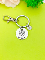 Silver Volleyball Keychain Bracelet Necklace Optional, D166