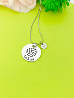 Silver Volleyball Necklace Keychain Bracelet Optional, D167