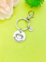 Silver Football Keychain Necklace Bracelet Optional, D169