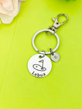 Silver Golf Keychain Bracelet Necklace Optional, D172