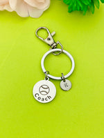 Silver Baseball Ball Coach Keychain Bracelet Necklace Optional, D178