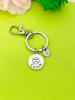 Silver Baseball Ball Coach Keychain Bracelet Necklace Optional, D178