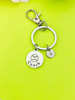 Silver Baseball Ball Coach Keychain Bracelet Necklace Optional, D178