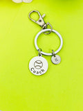 Silver Baseball Ball Coach Keychain Bracelet Necklace Optional, D178