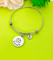 Silver Baseball Ball Coach Bracelet Keychain Necklace Optional, Best Christmas Gifts for Coach, Personalized Jewelry, D179