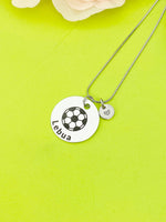 Silver Soccer Necklace Bracelet Keychain Optional, D189