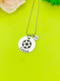 Silver Soccer Necklace Bracelet Keychain Optional, D189