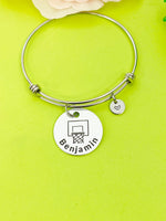 Basketball Hoop Bracelet Keychain Necklace Optional, D191