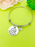 Basketball Ball Bracelet Keychain Necklace Optional, D194