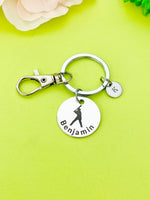 Baseball Keychain Bracelet Necklace Optional, Best Christmas Gifts, Personalized Customized Monogram Jewelry, D196