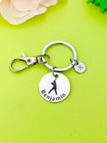 Baseball Keychain Bracelet Necklace Optional, Best Christmas Gifts, Personalized Customized Monogram Jewelry, D196