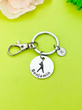 Baseball Keychain Bracelet Necklace Optional, Best Christmas Gifts, Personalized Customized Monogram Jewelry, D196