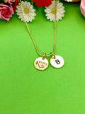 Gold Cornhole Necklace Bracelet Keychain Optional, Best Christmas Gifts, Personalized Customized Monogram Jewelry D207