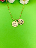 Gold Baseball Cap Necklace Bracelet Keychain Optional, Best Christmas Gifts, Personalized Customized Monogram Jewelry, D217