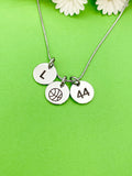 Silver Basketball Necklace Bracelet Keychain Optional Christmas Gifts, Personalized Customized Monogram Jewelry  D226