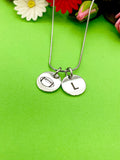 Silver Football Necklace Bracelet Keychain Optional, Best Christmas Gifts, Personalized Customized Monogram Jewelry, D236