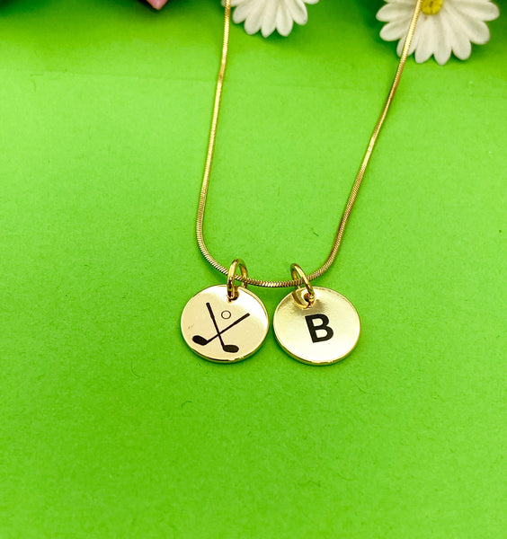 Gold Golf Necklace, Golf Keychain, Golf Bracelet, Optional, Golf Gifts, Golf Team Gifts, Golf Jewelry, D245