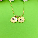 Gold Badminton Necklace, Badminton Keychain, Badminton Bracelet, Optional, Badminton Gifts, Badminton Jewelry, D249