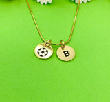 Gold Soccer Necklace, Soccer Keychain, Soccer Bracelet, Optional, Soccer Jewelry, Soccer Team Gifts, Soccer Gift, D252