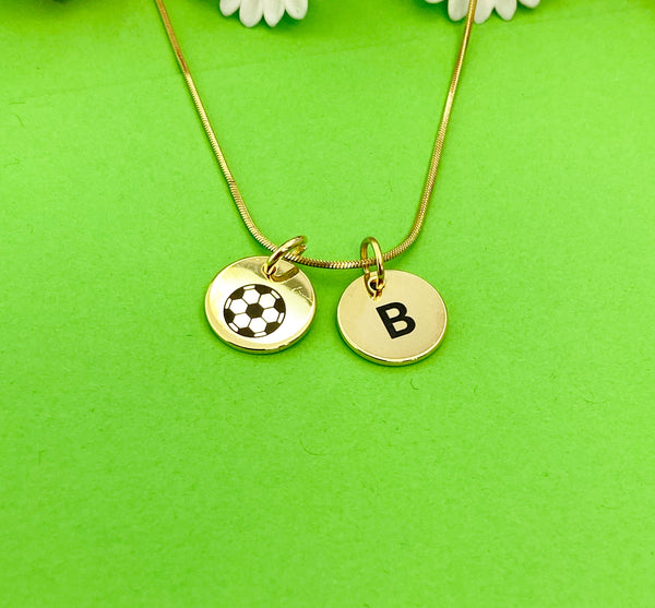 Gold Soccer Necklace, Soccer Keychain, Soccer Bracelet, Optional, Soccer Jewelry, Soccer Team Gifts, Soccer Gift, D252
