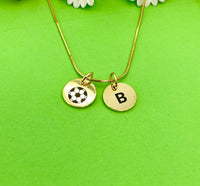 Gold Soccer Necklace, Soccer Keychain, Soccer Bracelet, Optional, Soccer Jewelry, Soccer Team Gifts, Soccer Gift, D252
