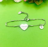 Stepmom Bracelet, Stainless Steel Heart Bracelet, Stepmom Jewelry, Mother's Day Gift, Stepmother Gift, D261