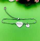 Mother Gifts, Mother Bracelet, Stainless Steel Heart Bracelet, Mother Jewelry, Mother's Day Gift, Mother Daughter Gift, D262