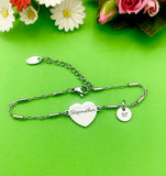 Stepmother Bracelet, Stainless Steel Heart, Stepmother Jewelry, Mother's Day Gift, Stepmother Gift, Stepmother Gifts, D265