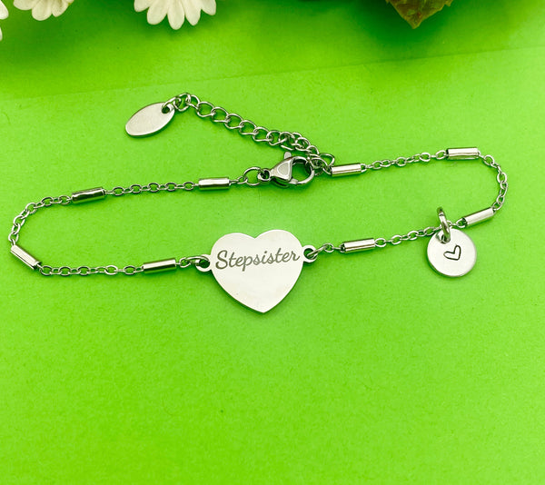 Stepsister Bracelet, Stepsister Jewelry Gift, Best Christmas Gift for Stepsister, D278