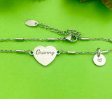 Granny Bracelet, Granny Gift, Personalized Customized Monogram Jewelry, D283
