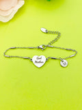 Godmother Gift, Godmother Bracelet, Heart, Godmother Jewelry, Mother's Day Gift, Godmother Goddaughter Gift, D257