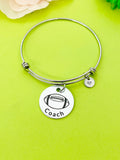 Football Bracelet, Football Necklace, Football Keychain, Optional, Coach Football Team Gift, Football Coach Gift, D293