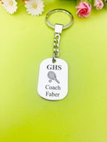 Best Christmas Gift for School Tennis Coach, Tennis Coch Keychain, Sport Option, Coach Gift, D456A