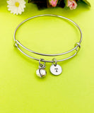 Silver Peach Charm Bracelet, Personalized Gift, N123A