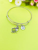 Scuba Diver Bangle Scuba Diving Bracelet Snorkeling Charm Bangle Snorkeling Charm Scuba Diving Jewelry Personalized Bangle Initial Bracelet