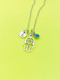 Star Of David Necklace, Hamsa Necklace, Personalized