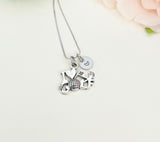 Silver I Heart Golf Necklace, Best Christmas Gift for Golfer, Personalized Customized Monogram Jewelry, N5397A