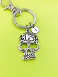 Gothic Keychain, Personalized Initial Keychain, N5402