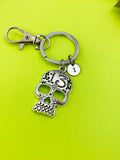 Gothic Keychain, Personalized Initial Keychain, N5402