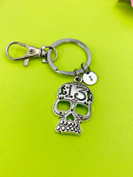 Gothic Keychain, Personalized Initial Keychain, N5402