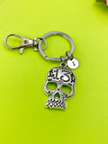 Gothic Keychain, Personalized Initial Keychain, N5402