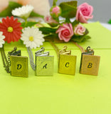 Best Christmas Gift Rose Gold Miniature Book Locket Necklace Personalized Customized Monogram Jewelry, D321