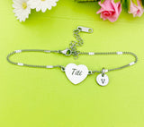 Titi Bracelet, Stainless Steel Heart Bracelet, Best Titi Jewelry, Personalized Gifts, Best Christmas Gift for Titi, D268