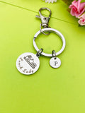 School Lunch Lady Keychain Personalized Customized Monogram Jewelry, D133C