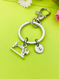 Personalized Sewing Machine Keychain, Initial Charm, Seamstress Gift
