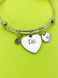 Stainless Steel Heart Titi Bracelet D009